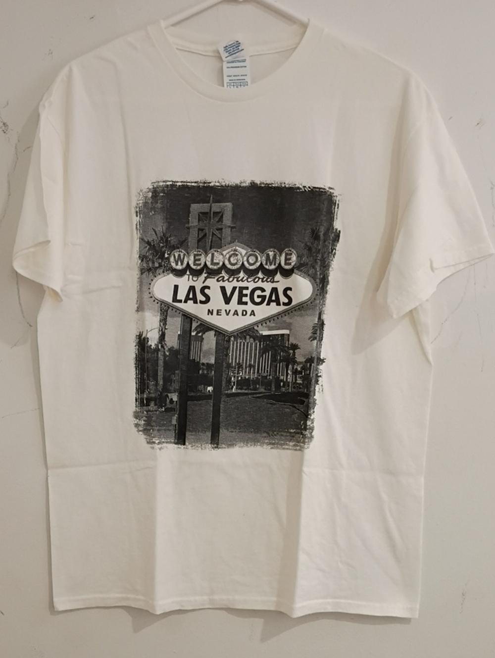 Delta White Short-Sleeve Las Vegas Sign Graphic Tee